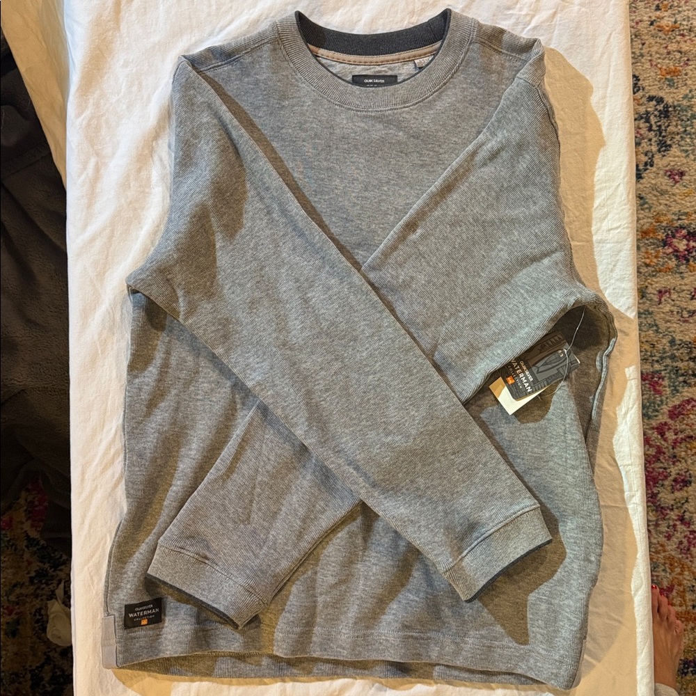 Quiksilver Waterman Collection Gray Crewneck Sweater